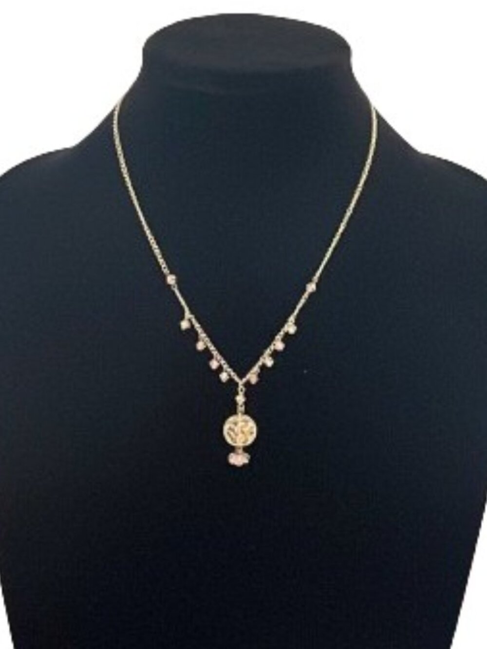 Vintage Inspired Delicate Goldtone Necklace - EUC